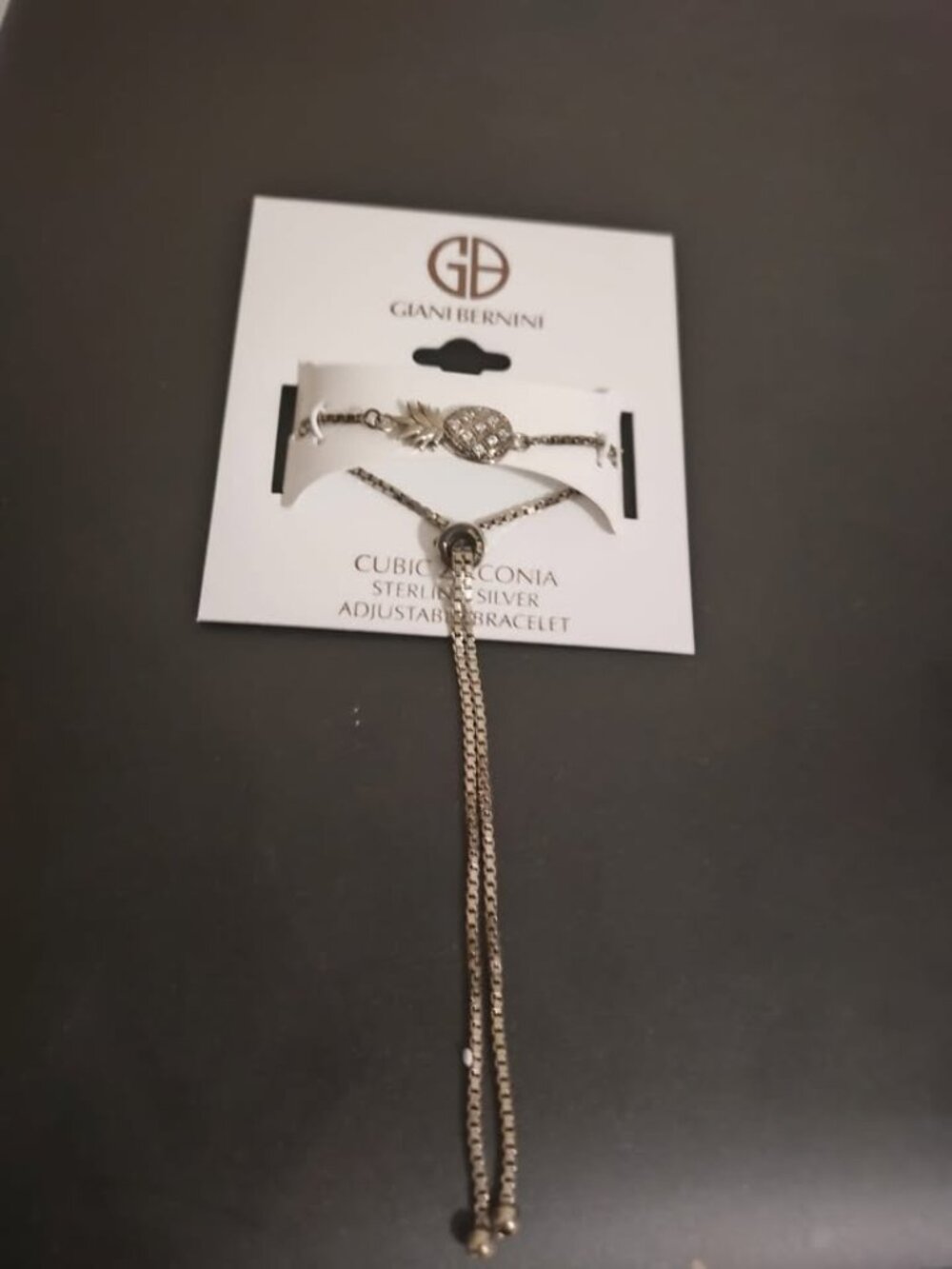 Giani Bernini Cubic Zirconia Pineapple Bolo Bracelet in Sterling Silver